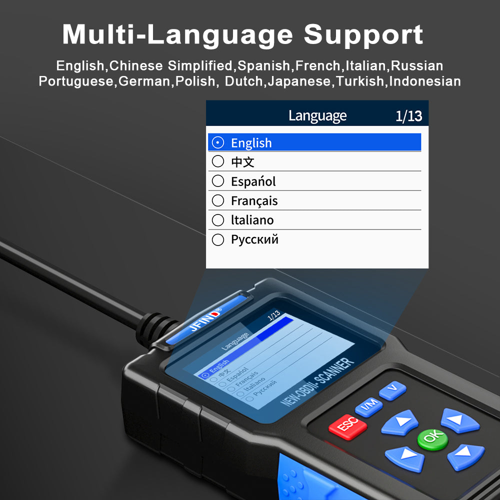 JFIND JF700 OBD2 Scanner check engine light better than AD310 Cr3001